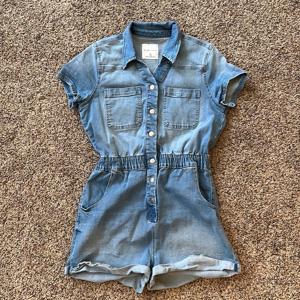 Denim romper. Tried on and washed.